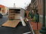 The trailer, empty.